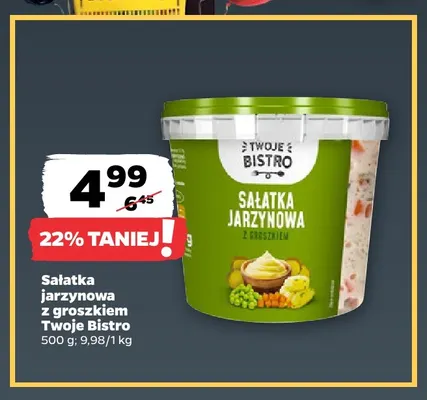 Sałatka jarzynowa z groszkiem Twoje Bistro promocja w Netto