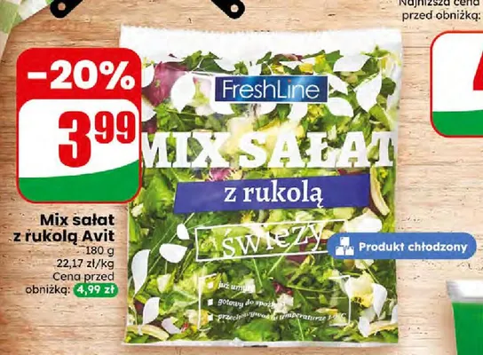 Mix sałat z rukolą promocja w Dino