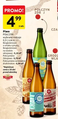 Piwo Połczyńskie Bezglutenowe na wodzie zdrojowej promocja w Intermarche