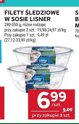 Filety śledziowe w sosie Lisner promocja w Stokrotka
