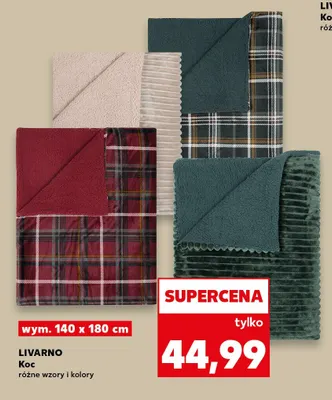 Koc Livarno 140x180 cm promocja w Kaufland