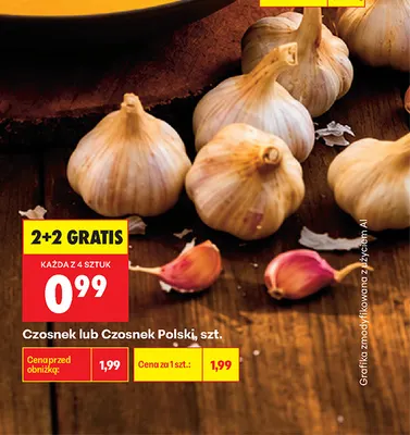 Czosnek polski promocja w Biedronka