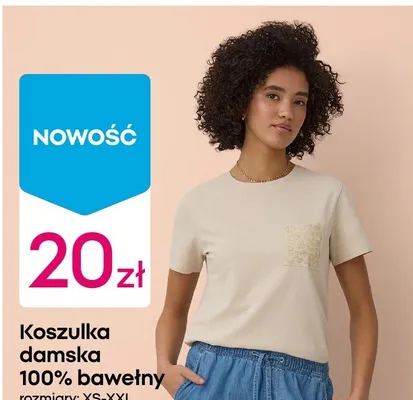 Koszulka damska 100% bawełny promocja w Pepco