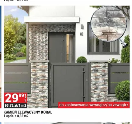 Kamień elewacyjny Koral promocja w Merkury Market