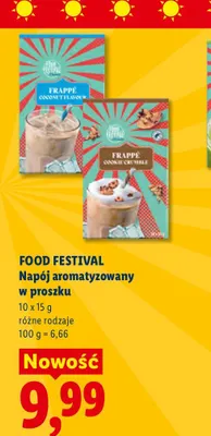 Napój aromatyzowany w proszku Frappé Cookie Crumble Food Festival 10-pak promocja w Lidl