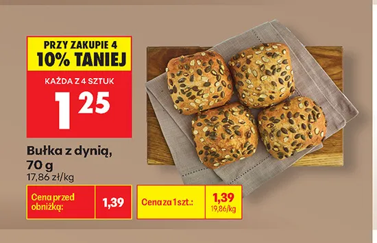 Bułka z dynią promocja w Biedronka