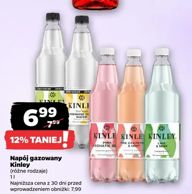 Napój gazowany Kinley promocja w Netto
