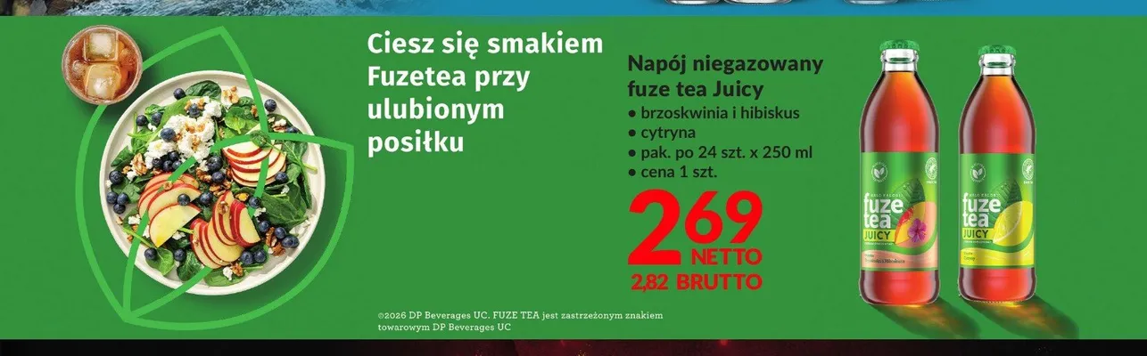 Napój niegazowany Fuze tea Juicy cytryna promocja w Makro