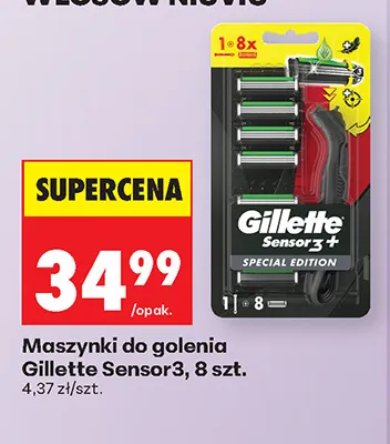 Maszynki do golenia Gillette Sensor3 8-pak promocja w Biedronka