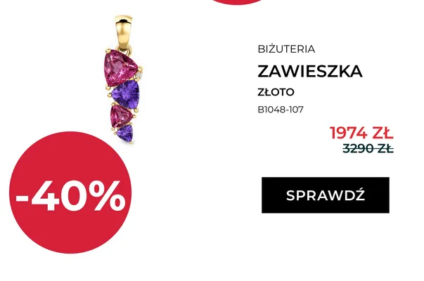 Zawieszka złota Briju promocja w Briju