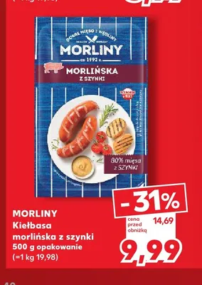 Kiełbasa morlińska z szynki Morliny promocja w Kaufland