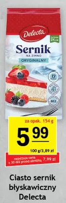 Ciasto sernik błyskawiczny Delecta promocja w Gram Market