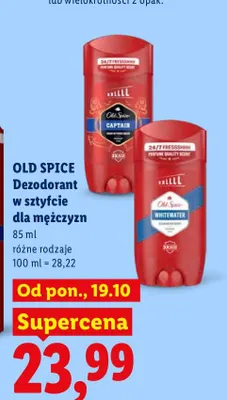 Dezodorant w sztyfcie dla mężczyzn Captain Old Spice promocja w Lidl
