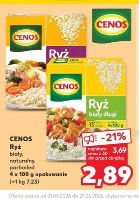 Ryż biały Cenos promocja w Kaufland