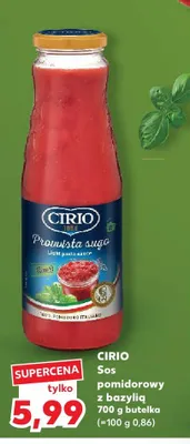 Sos pomidorowy z bazylią Cirio promocja w Kaufland