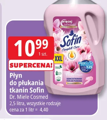 Płyn do płukania tkanin Sofin Complete Care Floral Passion promocja w Leclerc
