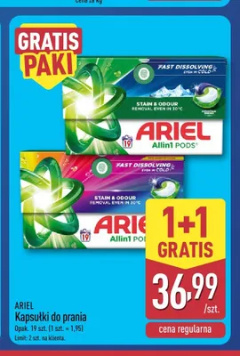 Kapsułki do prania Ariel Allin1 Pods Color promocja w Aldi