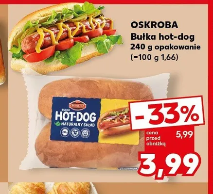 Bułka hot-dog OSKROBA promocja w Kaufland
