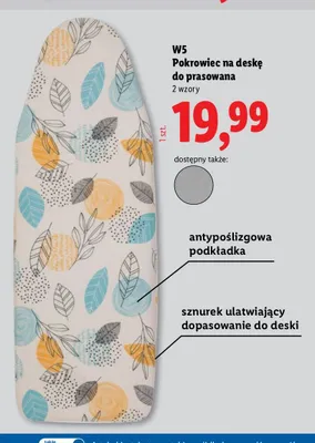 Pokrowiec na deskę do prasowania W5 promocja w Lidl