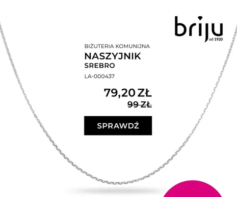 Naszyjnik srebro promocja w Briju