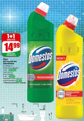 Płyn do mycia WCPrzedłużona Moc Extended Power Citrus Fresh Domestos promocja w Dino