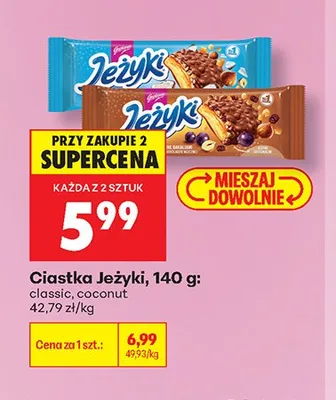Ciastka Jeżyki Coconut promocja w Biedronka