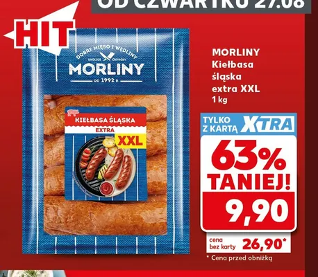 Kiełbasa śląska extra Morliny XXL promocja w Kaufland