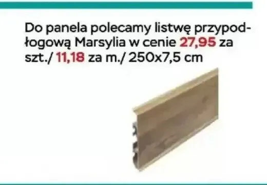 Listwa przypodłogowa Marsylia promocja w Abra Meble