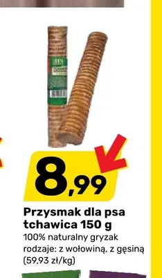 Przysmak dla psa tchawica z gęsiną 100% naturalny gryzak promocja w Bricomarche