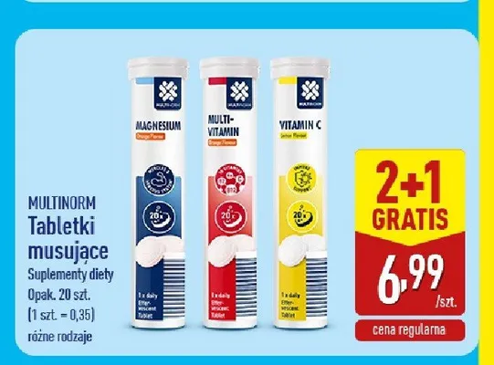 Tabletki musujące Magnesium Multinorm promocja w Aldi