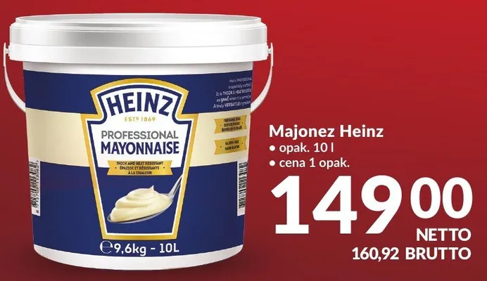 Majonez Heinz Professional Mayonnaise promocja w Makro