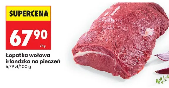 Łopatka wołowa irlandzka na pieczeń promocja w Biedronka