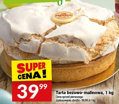 Tarta bezowo-malinowa promocja w Twój Market