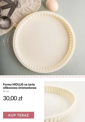 Forma na tartę silikonowa Mollis śmietankowa promocja w Homla