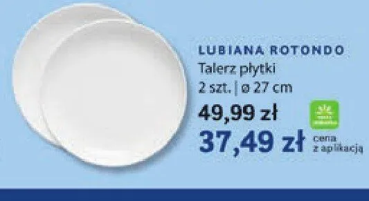 Talerz płytki Lubiana Rotondo 2-pak 27 cm promocja w Stokrotka