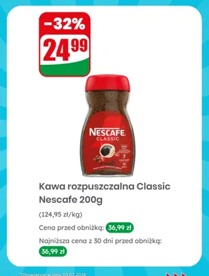 Kawa rozpuszczalna Nescafe Classic promocja w Dino