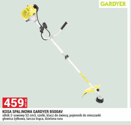 Kosa spalinowa Gardyer B500AV promocja w Merkury Market