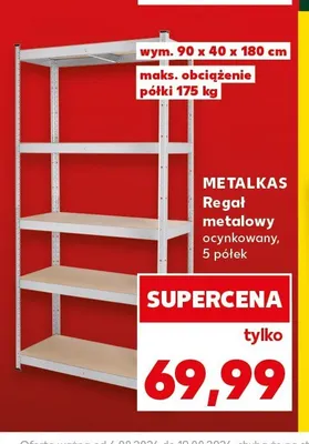 Regał metalowy ocynkowany Metalkas promocja w Kaufland