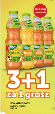 Sok Kubuś jabłko banan marchew mango 100% promocja w Euro Sklep