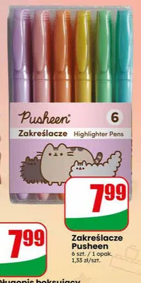 Zakreślacze Pusheen 6-pak promocja w Dino