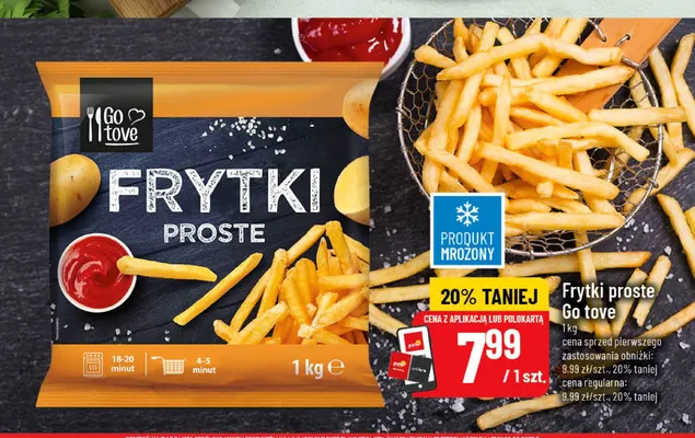 Frytki proste Go tove promocja w POLOmarket