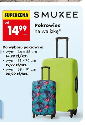 Pokrowiec na walizkę SMUKEE wym.: 59x91cm promocja w Biedronka