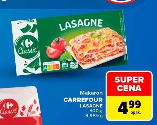 Makaron Carrefour Classic lasagne promocja w Carrefour Market