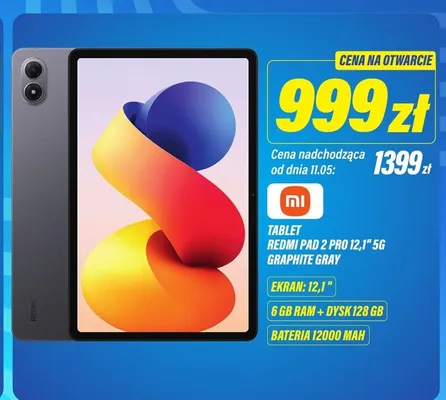 Tablet Redmi Pad 2 Pro 12,1" 5g Graphite Gray promocja w RTV EURO AGD