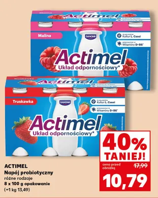 Napój probiotyczny malinowy Actimel 8-pak promocja w Kaufland