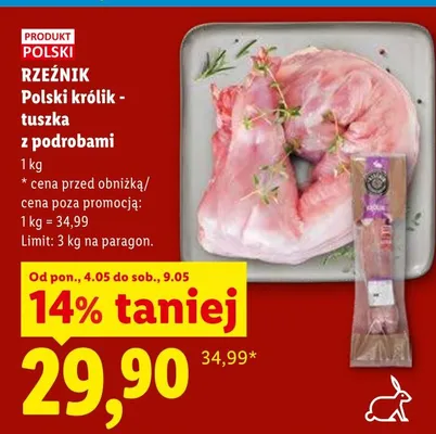 Polski królik tuszka z podrobami Rzeźnik promocja w Lidl