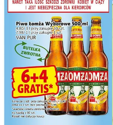 Piwo Łomża Wyborowe promocja w Prim Market
