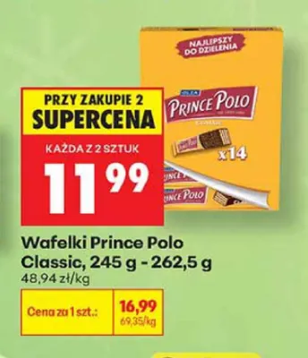 Wafelki Prince Polo Classic 14-pak promocja w Biedronka
