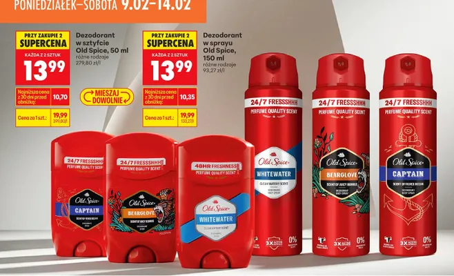 Dezodorant w sztyfcie różne rodzaje promocja w Biedronka