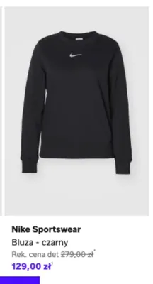Bluza Nike Sportswear czarny promocja w Lounge by Zalando